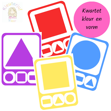 Lesmateriaal Kwartet kleur en vorm van auteur Kleuterjuf_floor