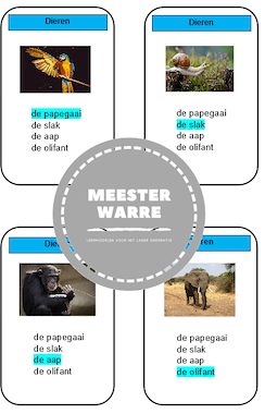 Lesmateriaal ATN - oefenmaterialen basiswoordenschat van auteur Meester Warre slide 2