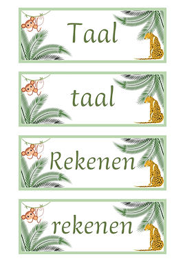 Lesmateriaal Dagritme kaarten JUNGLE van auteur Superleerkracht