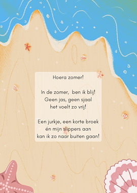 Lesmateriaal Versje: hoera zomer!  van auteur Deklasvanjufdemi slide 1