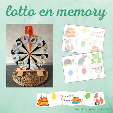 Lesmateriaal Ssst de tijger slaapt - Lotto/memory van auteur Nanny Melissa