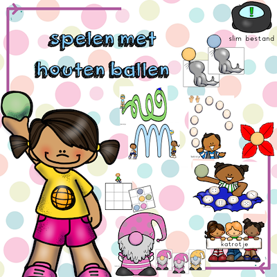 Lesmateriaal spelen met houten ballen van auteur katrotje