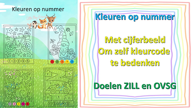 Lesmateriaal kleuren op nummer van auteur Little Play Friends