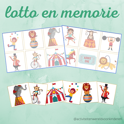 Lesmateriaal Circus - lotto/memorie van auteur Nanny Melissa slide 2