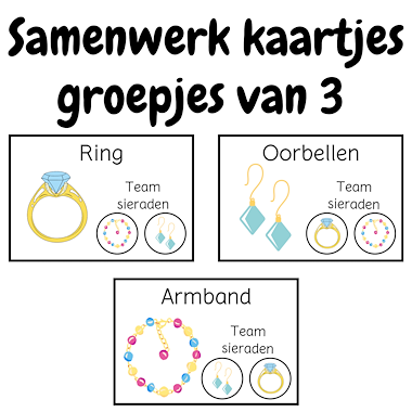 Lesmateriaal Samenwerk kaartjes  Samenwerken in groepjes van 3 | Teamwork van auteur My Teacher Shares