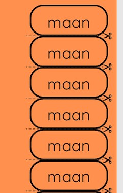Lesmateriaal Dictee loopspel groep 3 van auteur Kleuterjuf Monique slide 3
