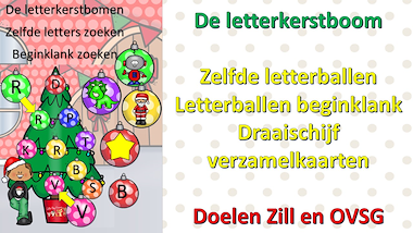 Lesmateriaal de letterkerstboom - letterspel van auteur Little Play Friends