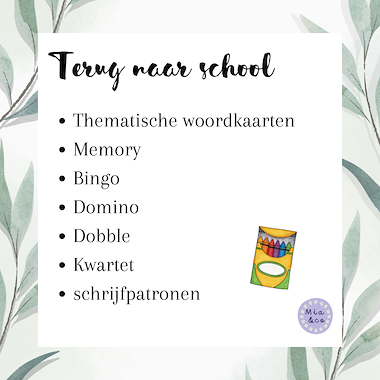 Lesmateriaal Terug naar school - basisbundel  van auteur MiaenCo slide 3