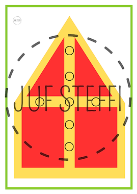 Lesmateriaal topologie mijter Sint - oudste kleuters van auteur Juf Steffi