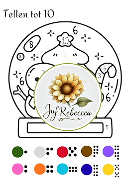 Lesmateriaal Kleuren op nummer Kerst van auteur Juf Rebecca slide 4