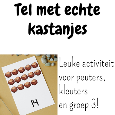Lesmateriaal Kastanjes tellen | Herfstactiviteit kleuters peuters | 1-20 van auteur My Teacher Shares slide 4