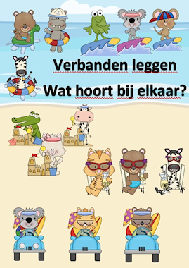 Lesmateriaal Verbanden leggen - wat hoort bij elkaar? zomer - vakantie van auteur Little Play Friends