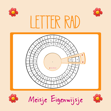 Lesmateriaal Letter-rad van auteur Meisje Eigenwijsje