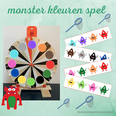 Lesmateriaal Maar eerst ving ik een monster - kleuren spel van auteur Nanny Melissa