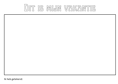 Lesmateriaal Dit is mijn vakantie-tekening van auteur klasvanjufmarloes slide 1
