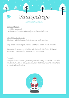 Lesmateriaal Alfabetpuzzels (thema winter) van auteur Juf Tessa deelt