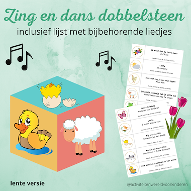 Lesmateriaal lente zing en dans dobbelsteen van auteur Nanny Melissa