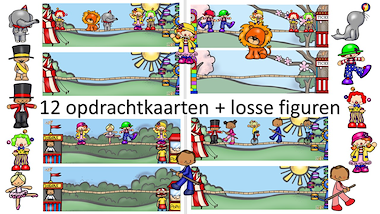 Lesmateriaal Circus - carnaval - touwlopen - ruimtelijk inzicht van auteur Little Play Friends slide 2