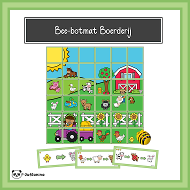 Lesmateriaal Bee-bot mat Boerderij van auteur Juf Janina