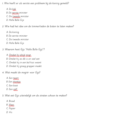 Lesmateriaal Begrijpend lezen tekst + vragen Holle Bolle Gijs (groep 5-6) van auteur Susan Verhoeven slide 2