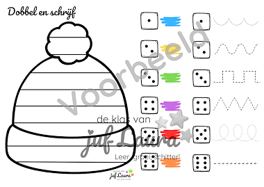 Lesmateriaal Winter - Dobbel en Schrijf van auteur De klas van juf Laura slide 3