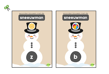 Lesmateriaal Sneeuwman woorden van auteur Juf Nika slide 3