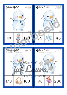 Lesmateriaal Winter - Bundel - Geheim Getal - Tellen in sprongen van 5 van auteur De klas van juf Laura slide 2