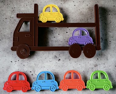Lesmateriaal Laad de vrachtwagen met de juiste auto's van auteur juf Carine slide 1