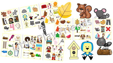 Lesmateriaal rijmkaartjes - herfst - de blaadjesdief van auteur Little Play Friends slide 2