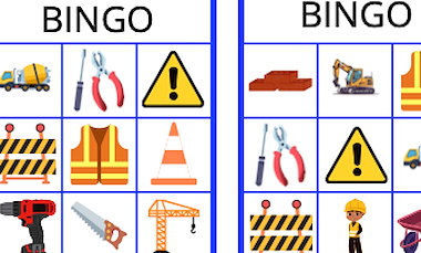 Lesmateriaal Thema bouwen: bingo van auteur Juf EvVa