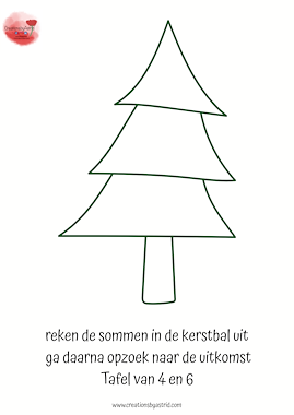 Lesmateriaal Kerst reken beweeg met de tafels van 4 en 6 van auteur Creations by Astrid slide 1