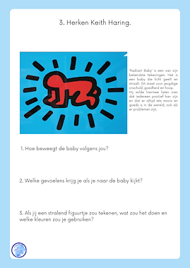 Lesmateriaal Kunst in de klas - Keith Haring van auteur Alexandra Wit slide 3
