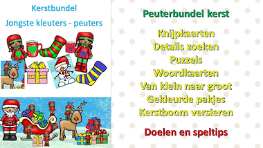 Lesmateriaal kerstbundel - peuter en jongste kleuters van auteur Little Play Friends
