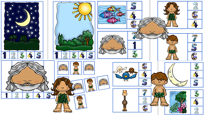 Lesmateriaal Scheppingsverhaal en spelbundel van auteur Little Play Friends slide 3
