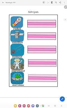 Lesmateriaal Thema ruimte werkboekje groep3 van auteur Juf Monique slide 2