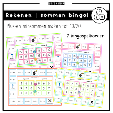 Rekenen | Bingospelborden sommen maken