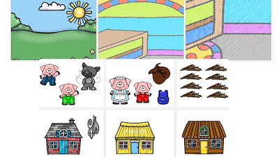 Lesmateriaal thema de 3 biggetjes van auteur Little Play Friends slide 2