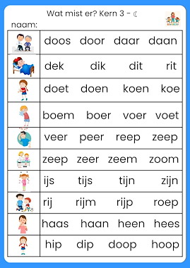 Lesmateriaal Wat mist er? kern 3 maan en zon bewegend leren van auteur de beweegjuf slide 2