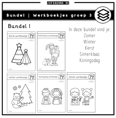 Lesmateriaal Bundel | Werkboekjes groep 3 van auteur Juf Shanna