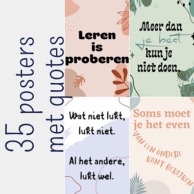Lesmateriaal Posters met inspirerende quotes voor in de klas | 35 posters van auteur My Teacher Shares slide 3