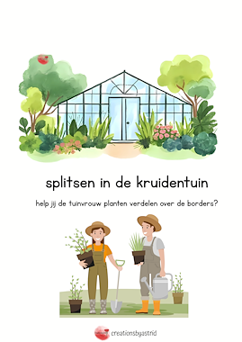 Lesmateriaal Splitsen in de kruidentuin van auteur Creations by Astrid slide 1