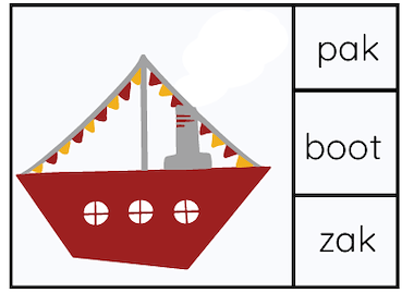 Lesmateriaal Knijpkaarten Sint (tellen en woorden lezen)(Herbruikbaar) van auteur Kleuterjuf Monique slide 3