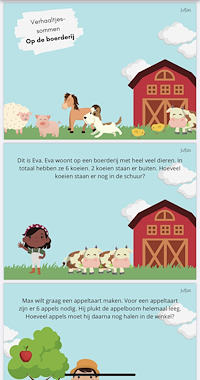 Lesmateriaal Verhaaltjessommen boerderij groep 3 van auteur Jufjas slide 1