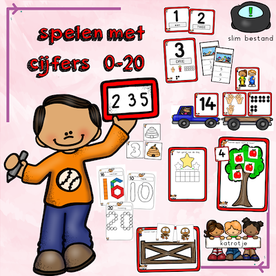 Lesmateriaal spelen met cijfers van 0-20 slim bestand (ZIP) van auteur katrotje slide 1