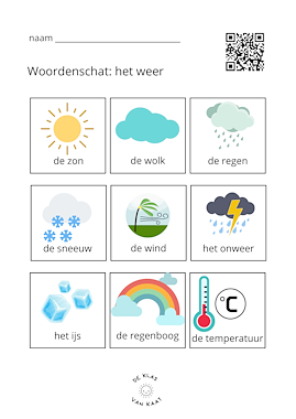 Lesmateriaal Woordenschatsfiches: het weer (+ beeldmateriaal) van auteur deklasvankaat slide 1