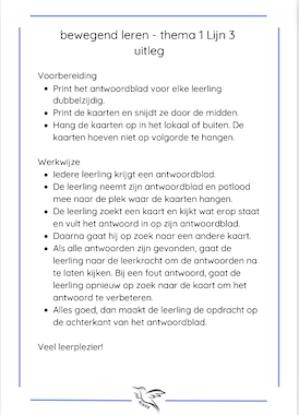 Lesmateriaal bewegend leren, thema 1 lijn 3 van auteur Juf Kitty B slide 4