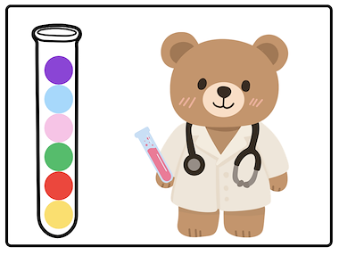 Lesmateriaal Thema dokter/ziek zijn : Tuff tray proefbuisjes vullen van auteur Juf Katy slide 3