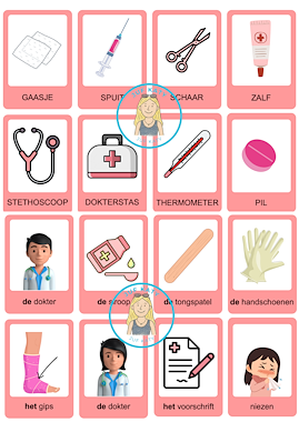 Lesmateriaal Woordkaarten thema : Dokter/ziek zijn van auteur Juf Katy slide 3