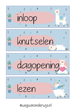 Lesmateriaal Dagritmekaarten lama's van auteur wegvanonderwijs slide 3