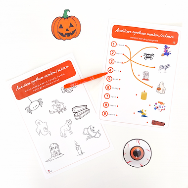 Lesmateriaal Auditieve vaardigheden - thema Halloween van auteur Logopedie Ideetjes slide 2